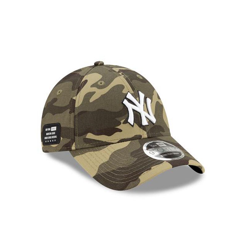 MLB New York Yankees Armed Forces Weekend Stretch Snap 9Forty Adjustable (QYV7062) - Green New Era Caps